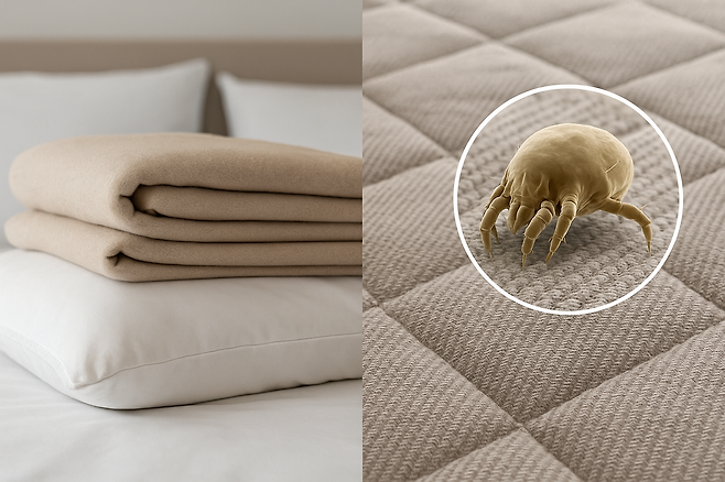 매트리스 커버의 진드기