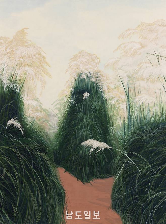 권예솔 作 '누군가의 공간'(131×97㎝, 장지에분채, 2025)