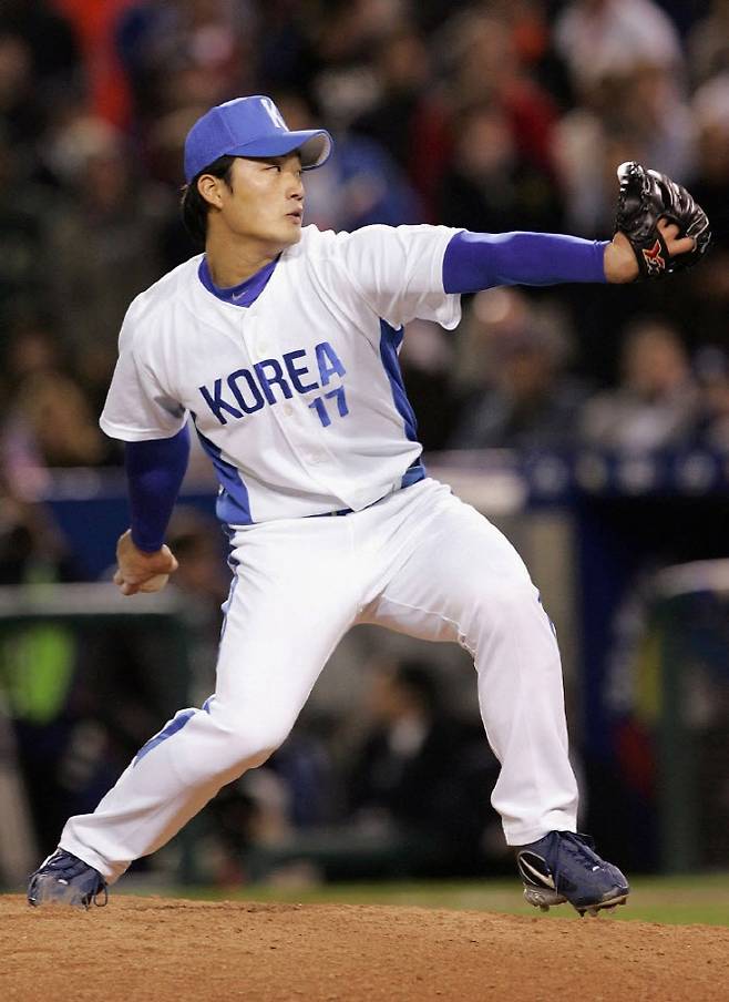 2006넌 월드베이스볼클래식 미국전에서 마무리투수로 나선 오승환. 사진=AFPBBNews