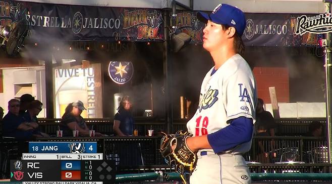 LA 다저스 산하 싱글A 장현석은 현재 부상자 명단에 올라 있다. 사진=MiLB.TV 캡처