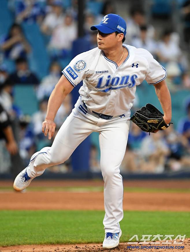 5일 대구 라이온즈파크에서 열린 삼성 라이온즈와 LG 트윈스의 경기. 삼성 오승환이 역투하고 있다. 대구=박재만 기자 pjm@sportschosun.com/2025.07.05/