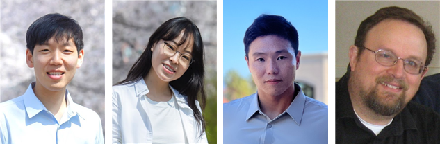 왼쪽부터&nbsp;KAIST 명재욱 교수, 박선호 박사과정. 미국 스탠퍼드대&nbsp;충헌 신&nbsp;박사, 크래이그 크리들&nbsp;교수. KAIST 제공