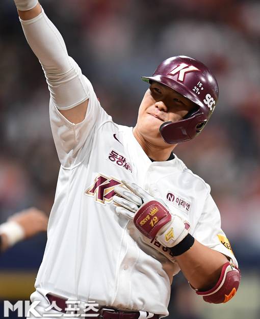 김건희는 7일 창원 키움전에서 결승타를 쳤다. 사진=김재현 기자