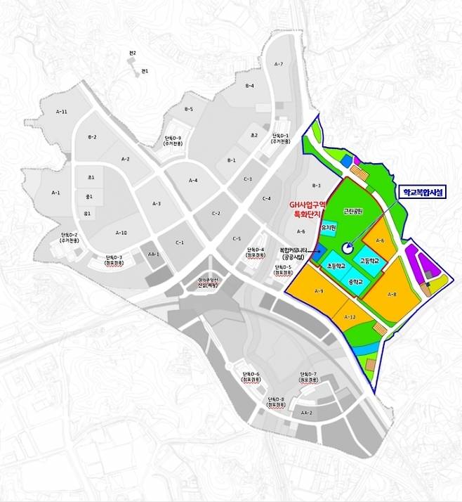 GH 남양주왕숙2 공공주택지구 내 복합커뮤니티 시설 위치도