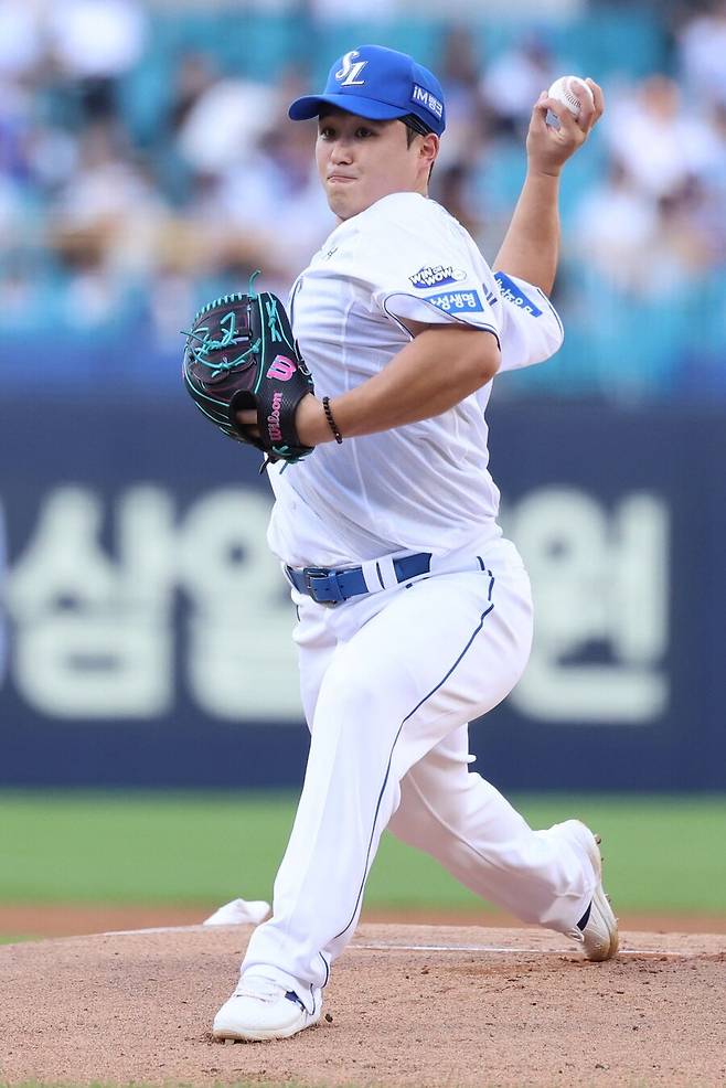 ▲ 최원태는 화려하지는 않지만 견실한 성적으로 팀 선발 로테이션을 사수하고 있다 ⓒ삼성라이온즈