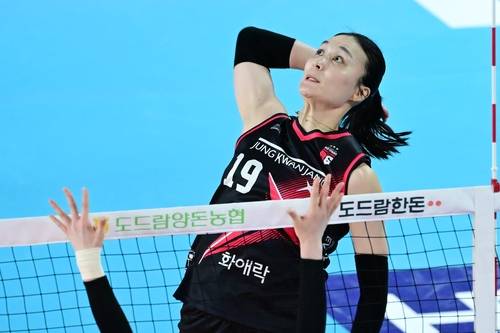 정관장 선수로 뛰던 시절의 표승주 [한국배구연맹 제공. 재판매 및 DB 금지]