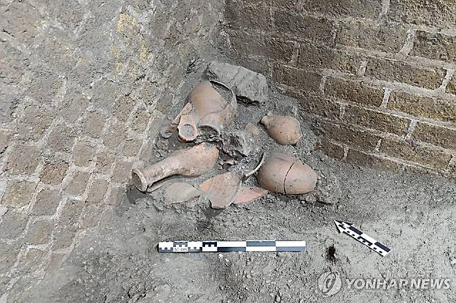 폼페이 유적 측이 화산 분화 후 재정착 증거로 제시한 새로운 유물 [폼페이 고고학 공원 제공. AFP 연합뉴스 재판매 및 DB 금지]