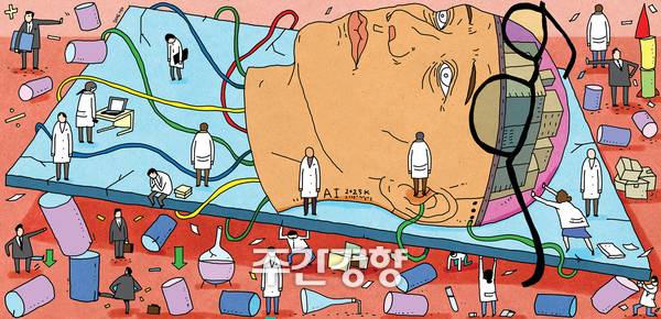 AI 로봇을 제작하는 엔지니어들 /일러스트 김상민 기자