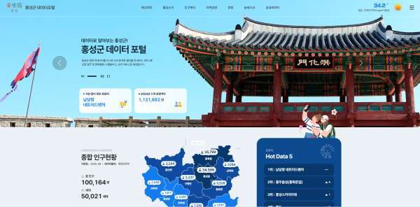 (14일 홍성군 누리집, 빅데이터 서비스 제공 포털 사진)