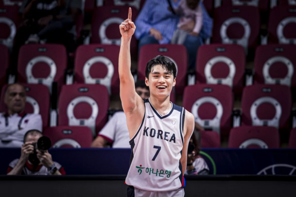 한국 남자농구대표팀의 3점슈터 유기상. 사진 | FIBA