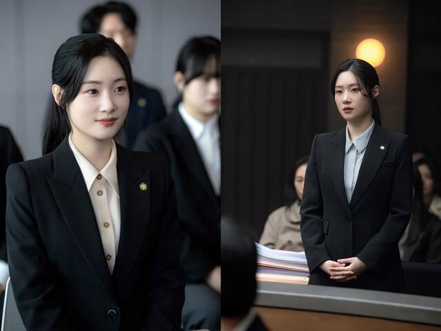 정채연이 맡은 강효민은 법무법인 율림의 신입 변호사다. /㈜비에이엔터테인먼트, SLL, 스튜디오S