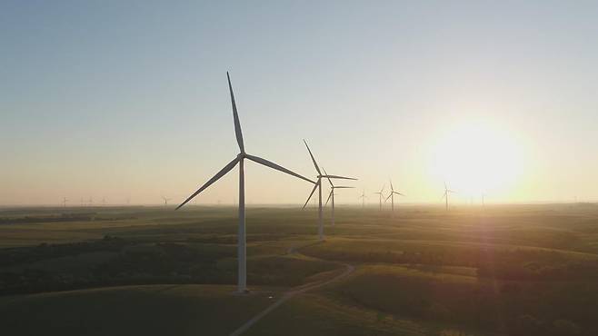 네브래스카주의 프레리 브리즈 발전단지/한국수력원자력 제공