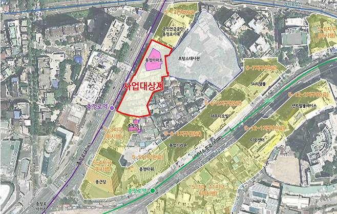 마포로 5구역 제2지구 도시정비형 재개발 사업 위치도. 사진=서울시