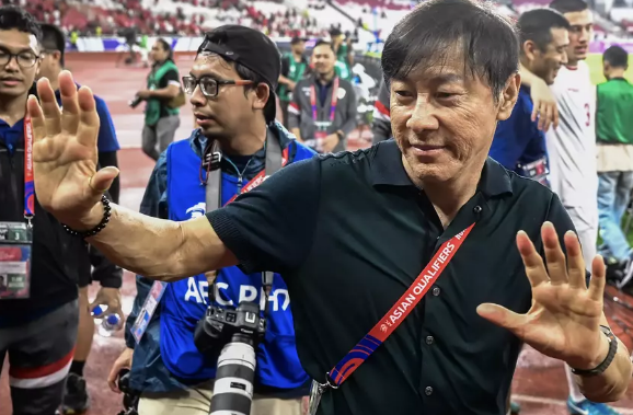 인도네시아 축구대표팀을 이끌던 시절의 신태용 감독. <자카르타뉴스>