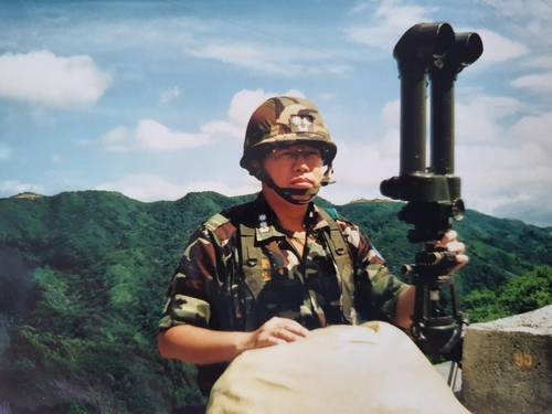 DMZ(비무장지대) 근무할 때 대대장 전인범 [본인 제공]