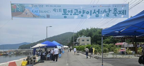 용초항 주변에 마련된 축제장 모습. /정봉화 기자