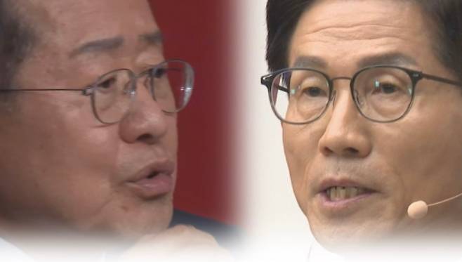 홍준표 전 대구시장(왼쪽), 김문수 당대표 후보.