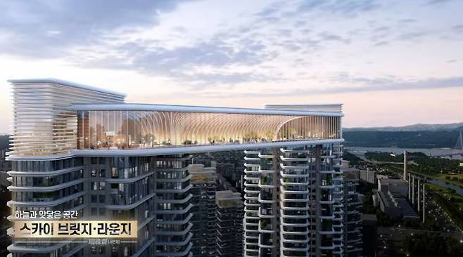 해안건축의 목동6단지 설계안 속 스카이브릿지 예시. [해당 홍보영상 캡처]