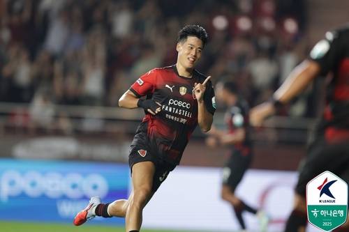 골 넣고 기뻐하는 홍윤상 [한국프로축구연맹 제공. 재판매 및 DB 금지]