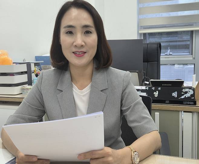 ▲정영혜 김포시의회 더불어민주당 원내대표