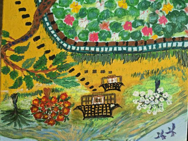 윤필남 할머니 작품. 주노아트갤러 in 아트도서관