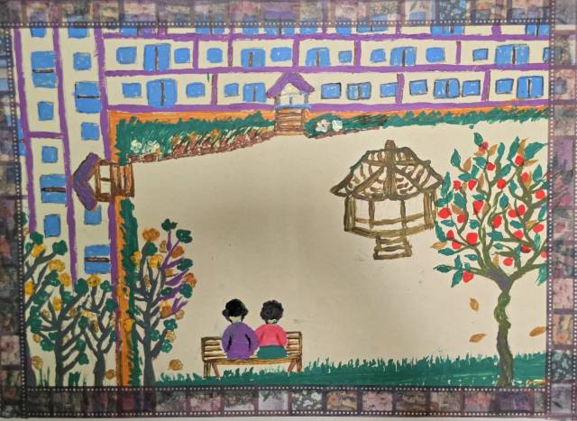 윤필남 할머니 작품. 주노아트갤러 in 아트도서관