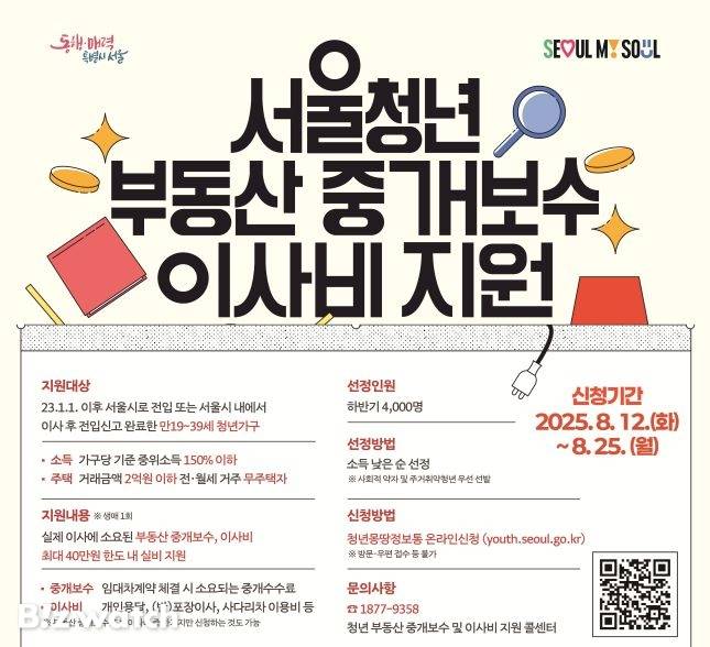 서울 청년 부동산 중개보수 및 이사비 지원/자료=서울시