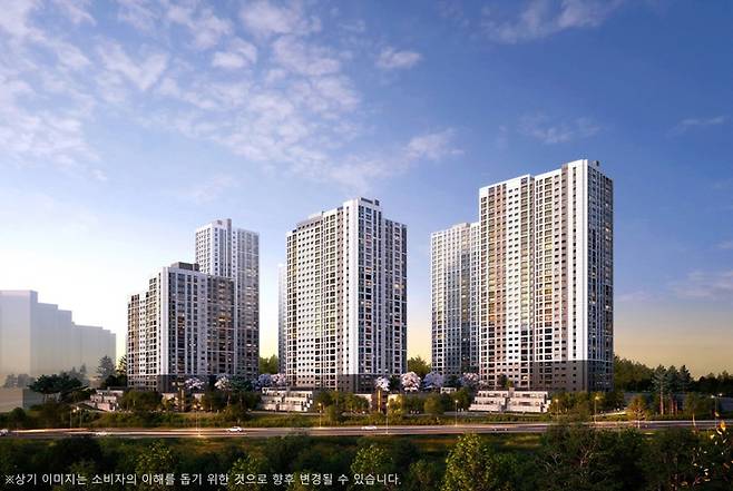 아산탕정 동일하이빌 파크레인 투시도.