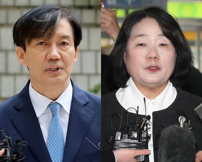 이재명 정부 출범 후 처음으로 단행되는 광복절 특별사면·복권 대상자에 조국 전 조국혁신당 대표와 윤미향 전 더불어민주당 의원 등이 포함됐다. 11일 정부에 따르면 이재명 대통령은 이날 오후 용산 대통령실에서 열린 임시 국무회의에서 조 전 대표 등이 포함된 83만 6687명 광복절 특별사면안을 재가했다. 사진은 서울고등법원에 출석하는 조국 전 대표(왼쪽)과 윤미향 전 의원. 2025.8.11.뉴스1