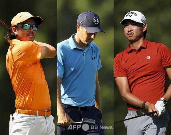 2025년 미국프로골프(PGA)투어 페덱스컵 플레이오프 1차전 페덱스 세인트주드 챔피언십에 출전한 리키 파울러, 조던 스피스, 이민우 프로. 사진제공=ⓒAFPBBNews = News1 (사진을 무단으로 사용하지 마십시오.)