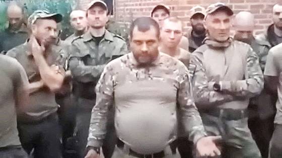 2023년 러시아 죄수부대 '스톰-Z' 부대원들이 지휘관의 처우에 항의하는 모습. 로이터=연합뉴스