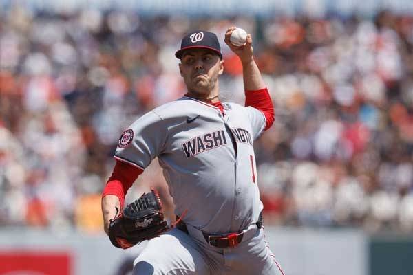 워싱턴 선발 고어는 6회까지 10개의 탈삼진을 기록했다. 사진= Getty Images/AFP= 연합뉴스 제공