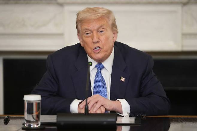 [워싱턴=AP/뉴시스]도널드 트럼프 미국 대통령. 2025.08.09.