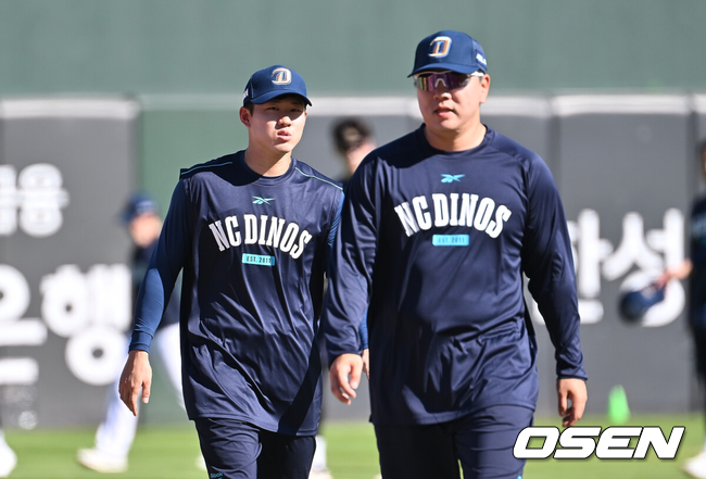 [OSEN=부산, 이석우 기자] NC 다이노스 최원준, 이우성 069 2025.07.29 / foto0307@osen.co.kr