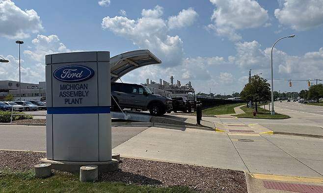 디트로이트 인근 웨인의 포드 조립 공장.