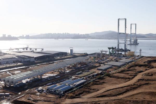 3일 제3연륙교 건설 현장 [사진 = 인천경제자유구역청]