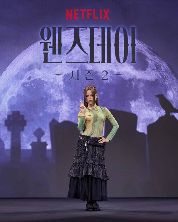 넷플릭스 시리즈 '웬즈데이' 시즌2의 제나 오르테가./사진=넷플릭스