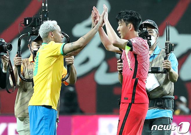 축구대표팀이 브라질과의 평가전을 추진하고 있다. ⓒ News1 구윤성 기자