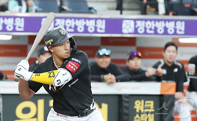 7월 MVP를 받은 KT 위즈 안현민. 2025.6.5/뉴스1 ⓒ News1 김기남 기자