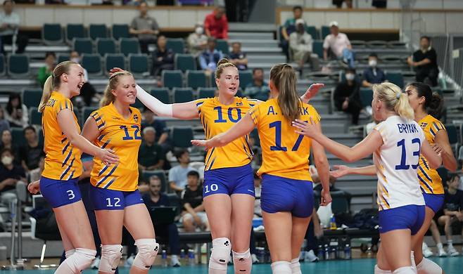 스웨덴이 체코에 3-2 역전승을 거뒀다.(대한배구협회 제공)