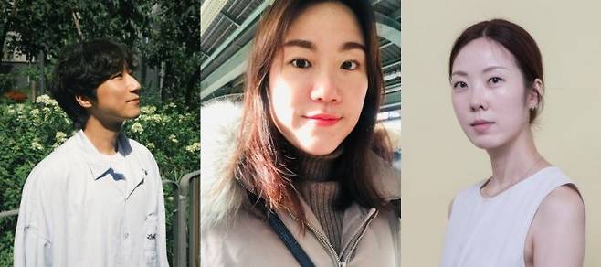 2025 창비신인상 수상자. 사진 왼쪽부터 방성인 시인, 이미진 평론가, 김소라 평론가. 창비