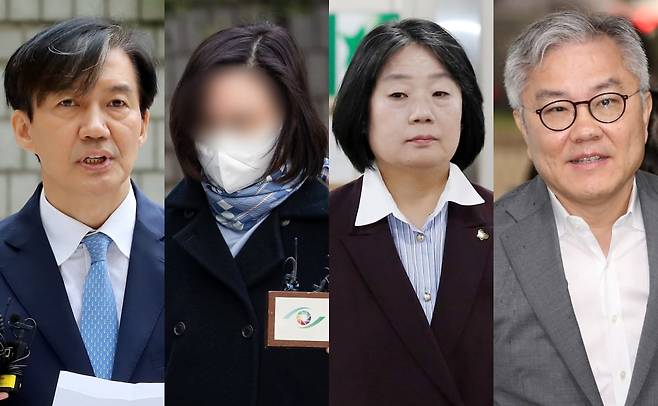 이재명 정부 출범 후 처음으로 단행되는 광복절 특별사면·복권 대상자에 조국 전 조국혁신당 대표와 윤미향 전 더불어민주당 의원 등이 포함됐다. 11일 정부에 따르면 이재명 대통령은 이날 오후 용산 대통령실에서 열린 임시 국무회의에서 조 전 대표 등이 포함된 83만 6687명 광복절 특별사면안을 재가했다. 사진 왼쪽부터 조국 전 대표, 조 전대표 부인 정경심씨, 윤미향, 최강욱 전 의원./뉴스1