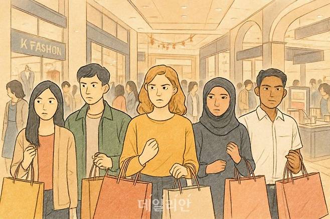 외국인 고객들이 국내 백화점에서 쇼핑을 하고 있다.ⓒ데일리안 AI 이미지 삽화