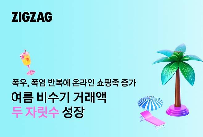 패션 비수기 7~8월 거래액 증가 홍보 이미지. 지그재그 제공