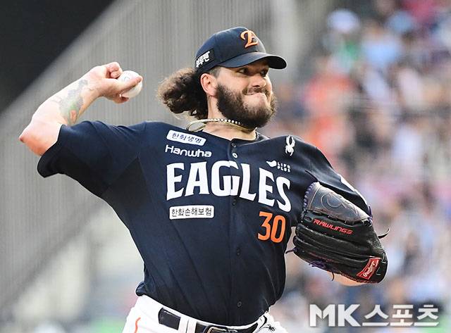 올해 한화의 에이스로 군림 중인 폰세. 사진=김영구 기자
