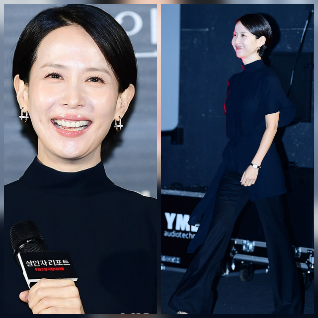 영화 ‘살인자 리포트’ 제작보고회에 참석해 무대를 환하게 밝혔다.사진=김영구 기자