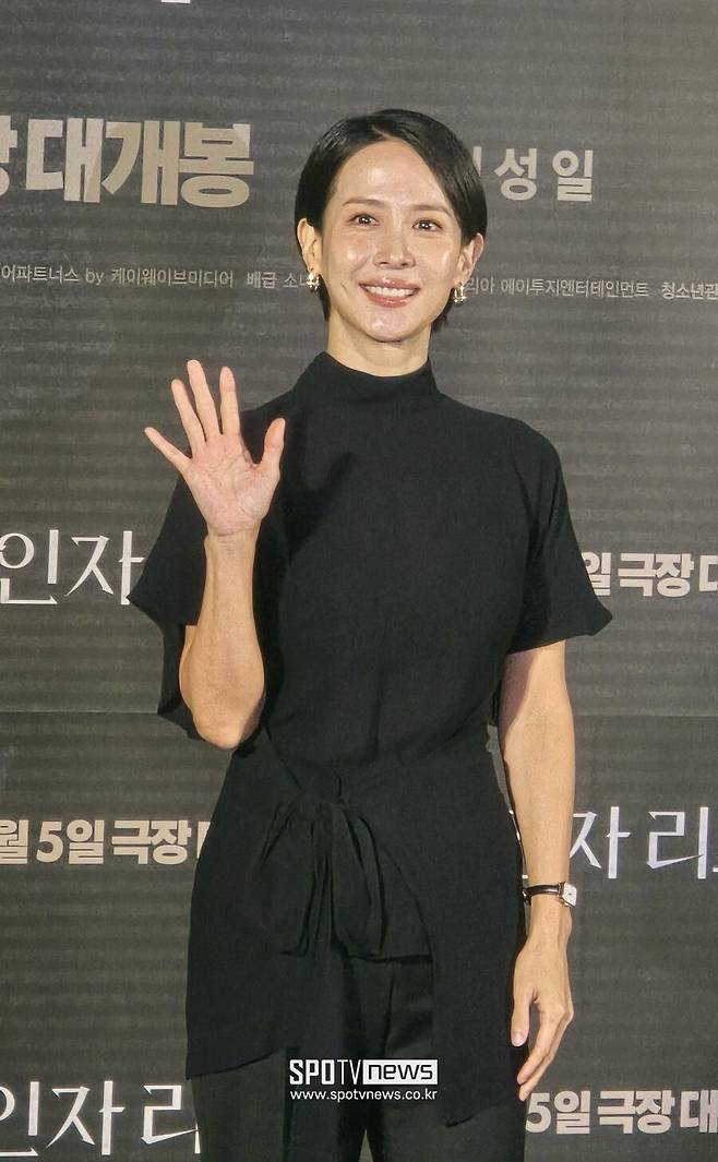 ▲ '살인자 리포트' 제작보고회 조여정. ⓒ스포티비뉴스