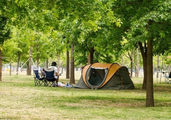 한강공원 내 그늘막 설치 모습 [서울시 제공. 재판매 및 DB 금지]