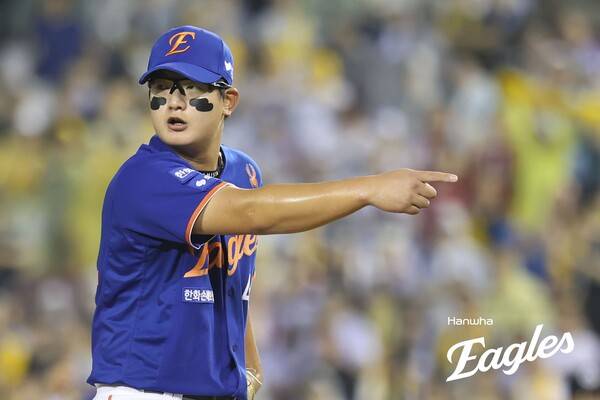 한화 김서현의 10일 LG전 모습. (사진=한화 이글스)