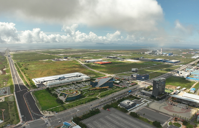 새만금 국가산업단지 전경.